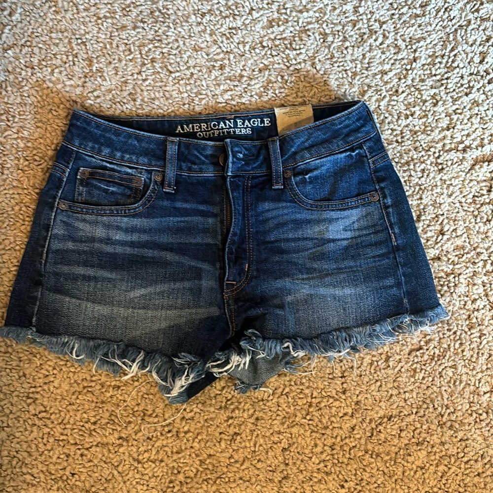NWT American Eagle dark blue High rise Festival denim short